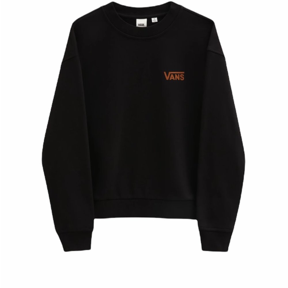 💖MEGA SALE💖Vans Ronal Boxy Crew Black Pullover Black Logo Womens S VN0A4PSGBLK - Picture 4 of 5